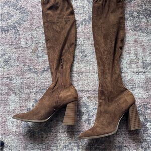 Forever 21 Brown Over the Knee Boots
